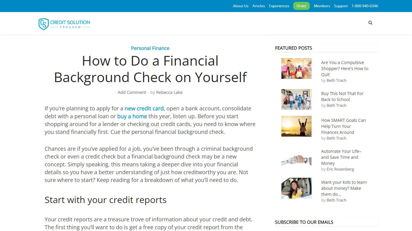 How to Do a Financial Background Check on Yourself